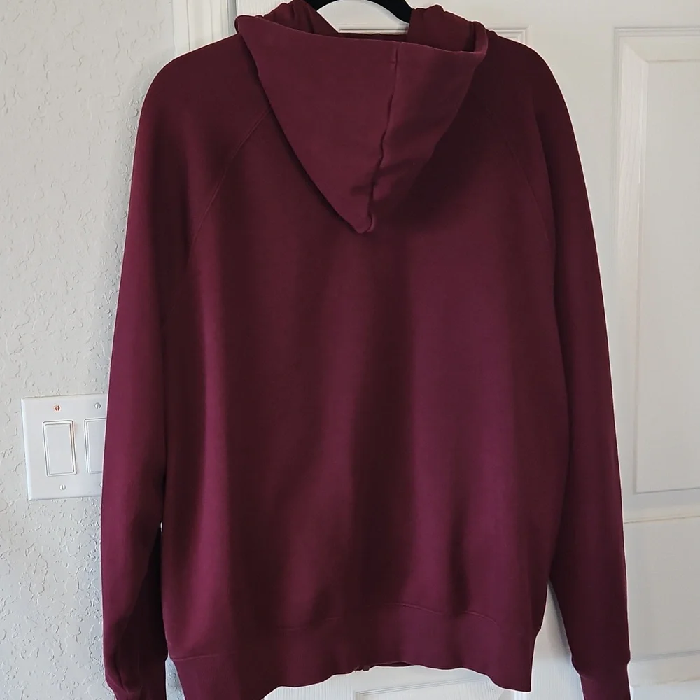 Fabletics Full Zip Hoodie, Maroon, XL